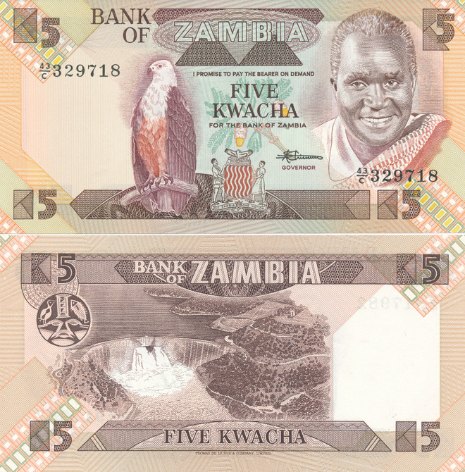 Zambia 5 Kwacha 1988 P25d #679