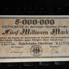 Germany Saksa Rautatie 5 Million Marks 1923 XF+ - pikkukuva 1
