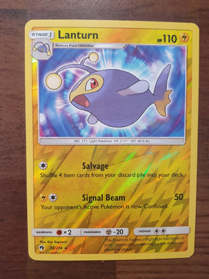 Pokemon Lanturn 74/214 Reverse holo rare