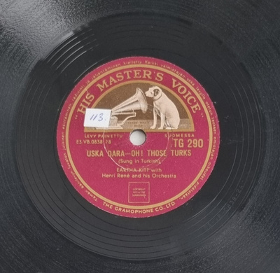 Savikiekko 1956 - Eartha Kitt - Uska Dara - HMV TG-290