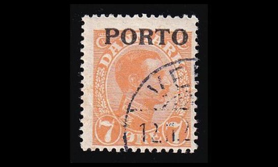Tanska PORTO_3 o 7 öre Christian X (1921)