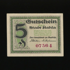 Saksa Notgeld 5, Pfennig, Kahla 1920 - pikkukuva 1
