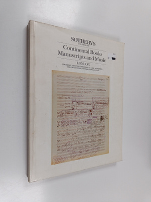 Continental books manuscripts and music