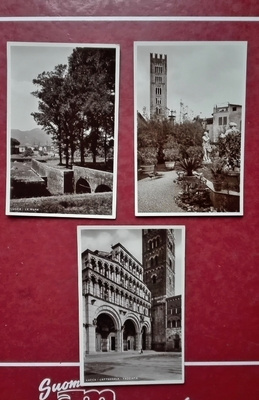 Lucca: 3 vintage postikorttia (Italia)