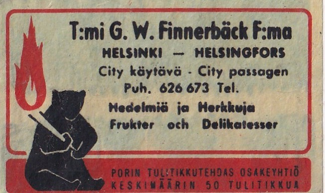 Helsinki, T:mi G. W. Finnerbäck F:ma ,  b491