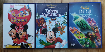 Talven Ihmemaa + Sydänkäpyset + Fantasia 2000 (Walt Disney)