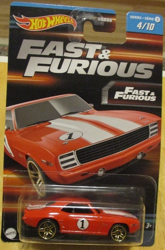 Chevrolet Camaro HT 2D Red 1969 Fast&Furious Hot Wheels 1:64