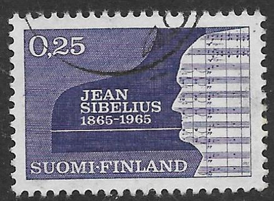 Jean Sibelius 0,25mk 1965 (LAPE 602) O