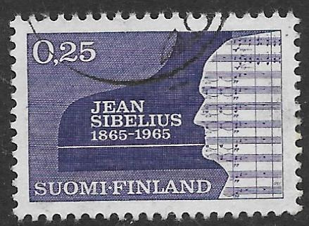 Jean Sibelius 0,25mk 1965 (LAPE 602) O