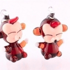 1454 .. Lampwork Animal Glass Taidelasi .. Kaulakoru - pikkukuva 4