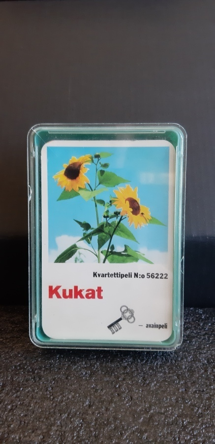 Kukat vintage Kvartetti korttipeli hieno kunto