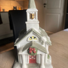 PartyLite Kirkko tuikkulyhty / kynttilätalo, posliinia - pikkukuva 4