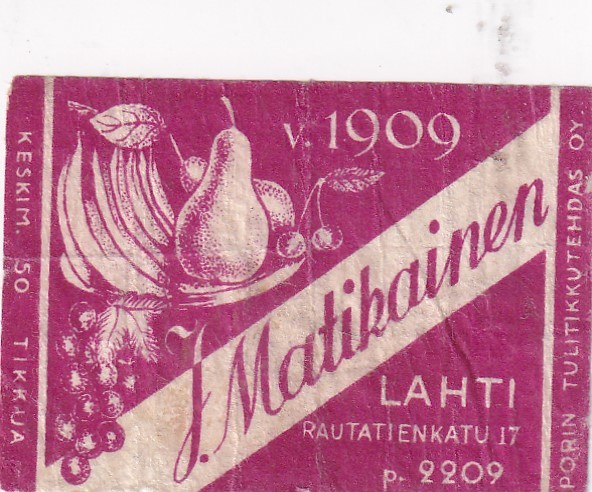 Lahti, J. Matikainen v. 1909  b529