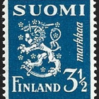 1936 M-30 Leijona 3½ mk sininen ** Lape 198 a LP Lm1 - pikkukuva 1