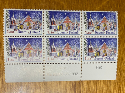 JOULU 1992 1,80MK NUMEROKUUSILO**
