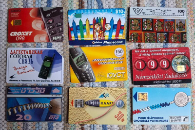 45 puhelinkorttia mm. Nokia kännykkä