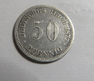 Saksa/Empire 50 pfennig 1877 B