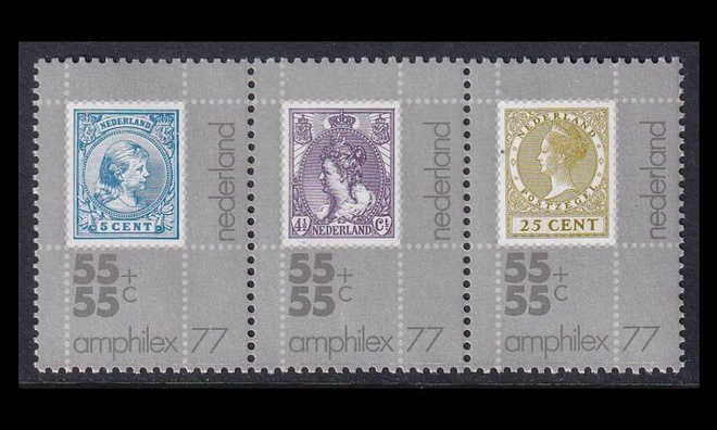 Alankomaat 1083-5ds2 ** Postimerkkinäyttely AMPHILEX (1976)