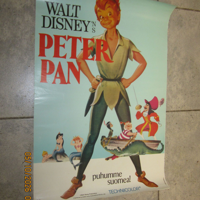 Peter Pan -elokuvajuliste (Walt Disney, 1982)