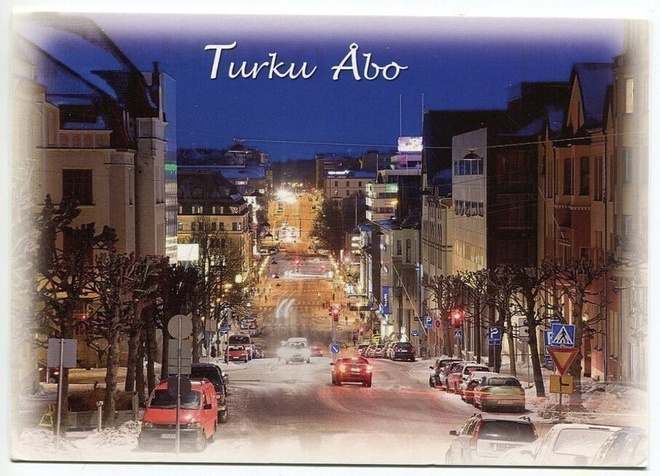 Turku Aurakatu Puolalanmäeltä, kulkenut 2014