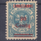Saksa reich Memel 1923 Mi 229 pientä liimavikaa Mi ** 500€ - pikkukuva 1