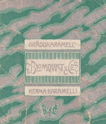 VANHA KARAMELLIPAPERI - GRÄDDKARAMELL BLOMQVIST ET (K15-S42)