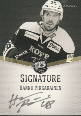 2012/13 Cardset Signature Hannu Pikkarainen , TPS