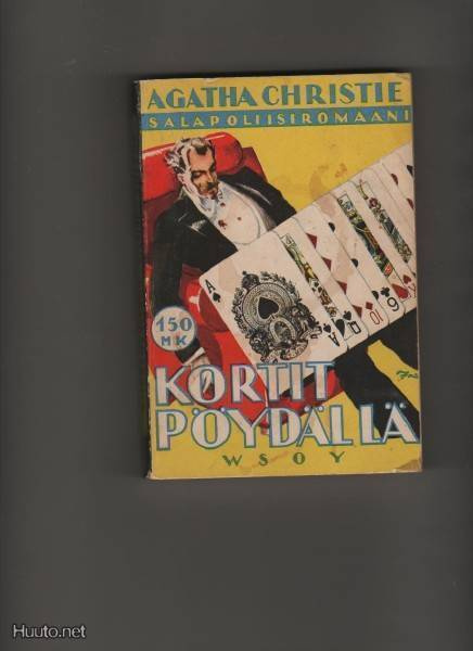 Christie, Agatha: Kortit pöydällä, WSOY 1959, nid.,6. p, K3
