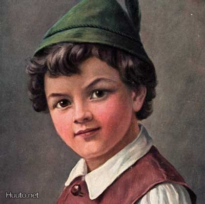 LAPSET / Tummasilmäinen komea nuori poika. 1920-l.