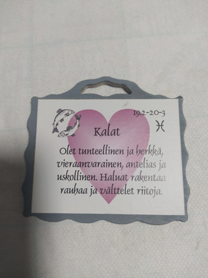 Jääkaappimagneetti - horoskooppi taulu - kalat