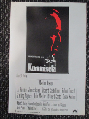 Kummisetä (Francis Ford Coppola 1972) - vanha elokuvajuliste