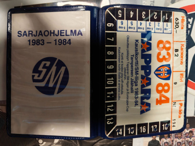 Tappara kausikortti 83-84 + 3 Tarraa