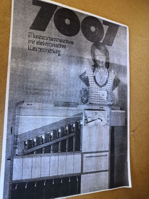 Kolikko laskuri 1970-luvulta