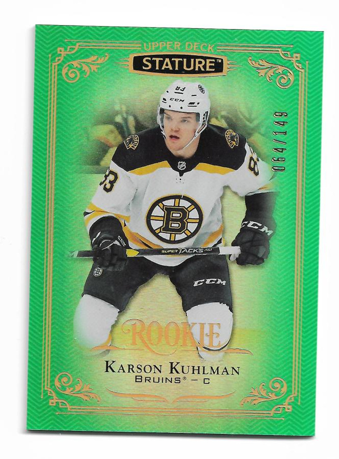 2019-20 Upper Deck Stature Green /149 #158 Karson Kuhlman