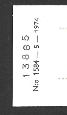 Automaattivihko AV 7 J tl 1 1584-5-1974 yEG tarkastusluku 1
