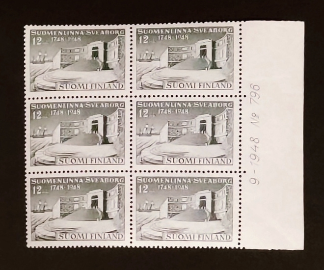 1948 Suomenlinna 200 vuotta numerokuusilo **/*