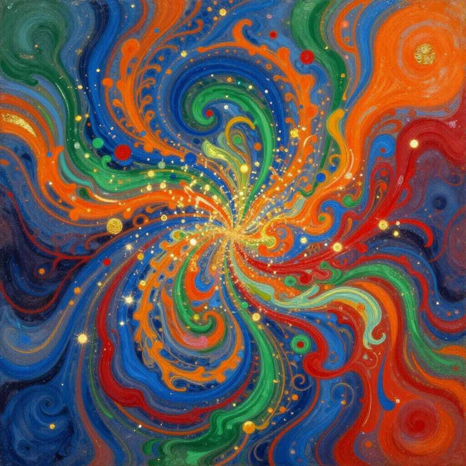 Uusi abstrakti alumiinitaulu 40 cm x 40 cm