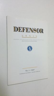 Defensor legis N:o 1/2007 : Suomen asianajajaliiton äänen...