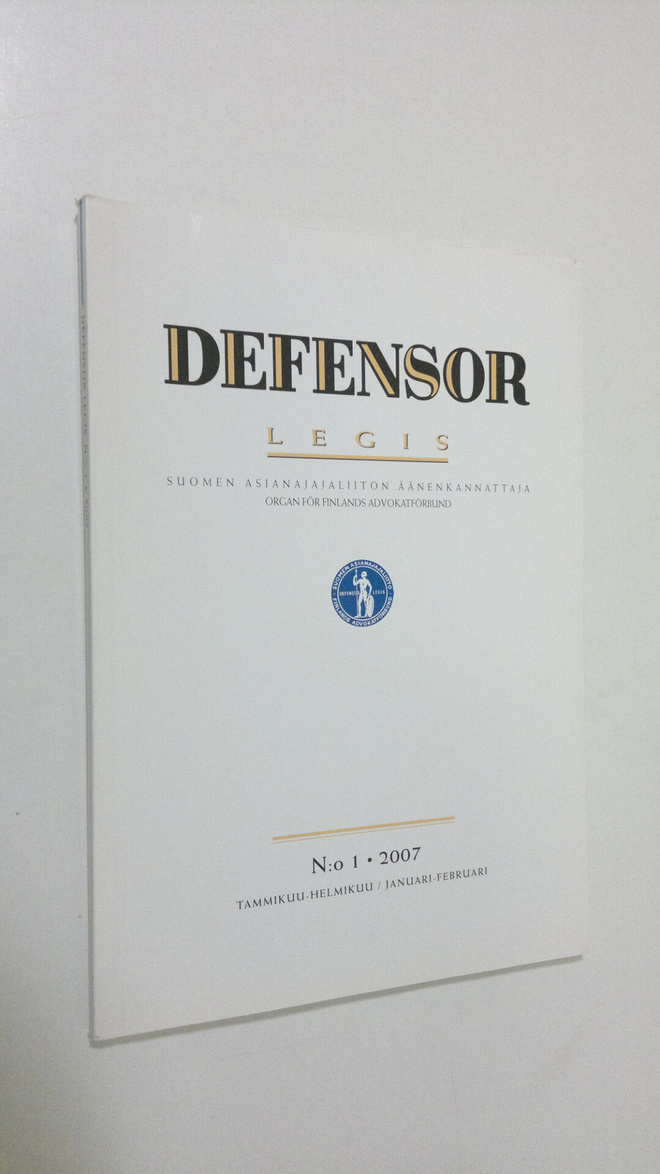 Defensor legis N:o 1/2007 : Suomen asianajajaliiton äänen...