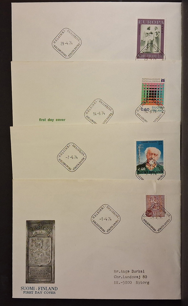 FDC 1 - 1974 4 kpl