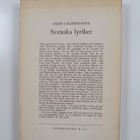 Olof Lagercrantz : Svenska lyriker - pikkukuva 2