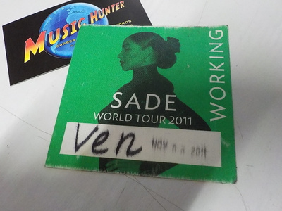 SADE WORLD TOUR 2011 BACKSTAGE PASSI .