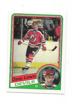 1984-85 OPC #113 Dave Lewis , New Jersey Devils