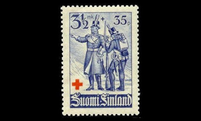 225 ** Punainen risti 3 1/2mk+35p (1940)