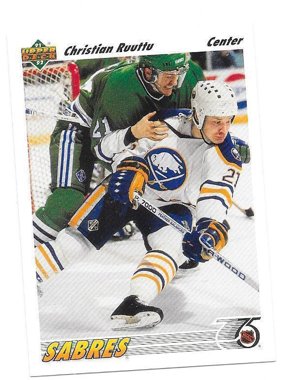 1991-92 Upper Deck #104 Christian Ruuttu Buffalo Sabres