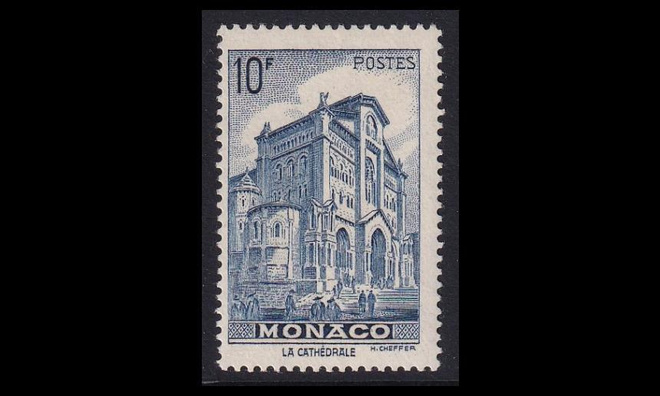 Monaco 242 ** Käyttösarja katedraali 10 Fr (1940)
