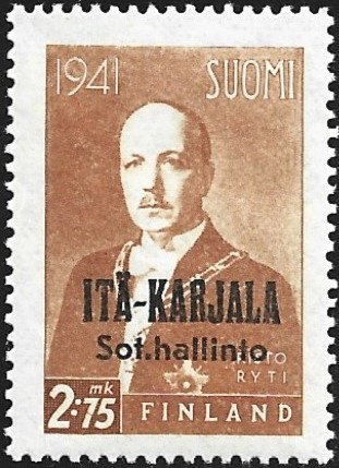 1941 I-K Ryti 2,75 ** Pyöristynyt R  LaPe I-K 25 II