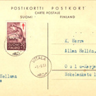 POSTIK IITTALA LOISTOL +E.A.HELLMAN ALLEKIRJOITUS. -OULU - pikkukuva 1