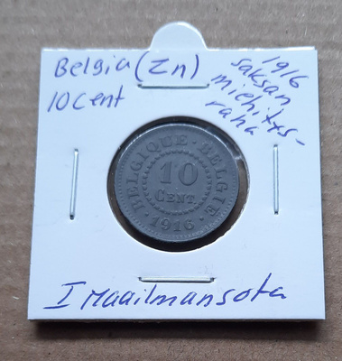 Belgia 10c (Zn) Saksan miehitysraha 1916
