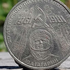 J.Gagarin rupla muovikapselissa. Halkaisija - 30 mm. - pikkukuva 3